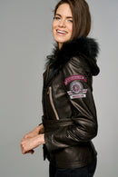 Layla Women's Leather Jacket | Derimod Layla Women's Leather Jacket | Derimod