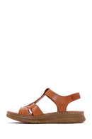 Kadın Taba Deri Comfort Sandalet | Derimod Kadın Taba Deri Comfort Sandalet | Derimod