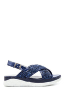 Women's Leather Shiny Sandals | Derimod Women's Leather Shiny Sandals | Derimod