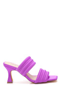 Women's Purple Heeled Slippers | Derimod Women's Purple Heeled Slippers | Derimod