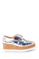 Women's High-Sole Silver Shoes | Derimod Women's High-Sole Silver Shoes | Derimod