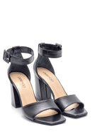Women's Leather Heeled Sandals | Derimod Women's Leather Heeled Sandals | Derimod