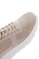 Derimod Zero Women's Beige Lace-Up Thick-Sole Sneakers | Derimod Derimod Zero Women's Beige Lace-Up Thick-Sole Sneakers | Derimod