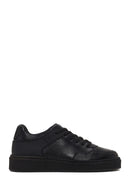 Erkek Siyah Bağcıklı Kalın Tabanlı Deri Sneaker | Derimod Erkek Siyah Bağcıklı Kalın Tabanlı Deri Sneaker | Derimod