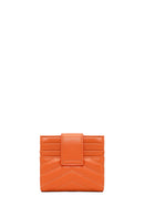 Woman Orange Quilted Card Holder | Derimod Woman Orange Quilted Card Holder | Derimod