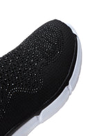 Kadın Siyah Taşlı Kumaş Sneaker | Derimod Kadın Siyah Taşlı Kumaş Sneaker | Derimod