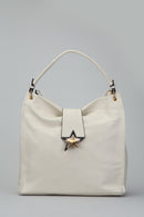 Star Detailed Cream Women's Shoulder Bag | Derimod Star Detailed Cream Women's Shoulder Bag | Derimod