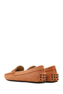 Women's Orange Suede Leather Loafer | Derimod Women's Orange Suede Leather Loafer | Derimod