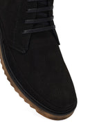 Male Black Zip Closure Nubuck Leather Boots | Derimod Male Black Zip Closure Nubuck Leather Boots | Derimod