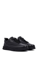 Erkek Siyah Bağcıklı Deri Casual Sneaker | Derimod Erkek Siyah Bağcıklı Deri Casual Sneaker | Derimod