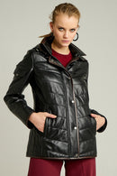 Sharon Women's Leather Jacket | Derimod Sharon Women's Leather Jacket | Derimod