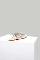 Women's Slippers with Metal Detail | Derimod Women's Slippers with Metal Detail | Derimod