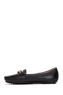 Kadın Siyah Toka Detaylı Deri Casual Loafer | Derimod Kadın Siyah Toka Detaylı Deri Casual Loafer | Derimod