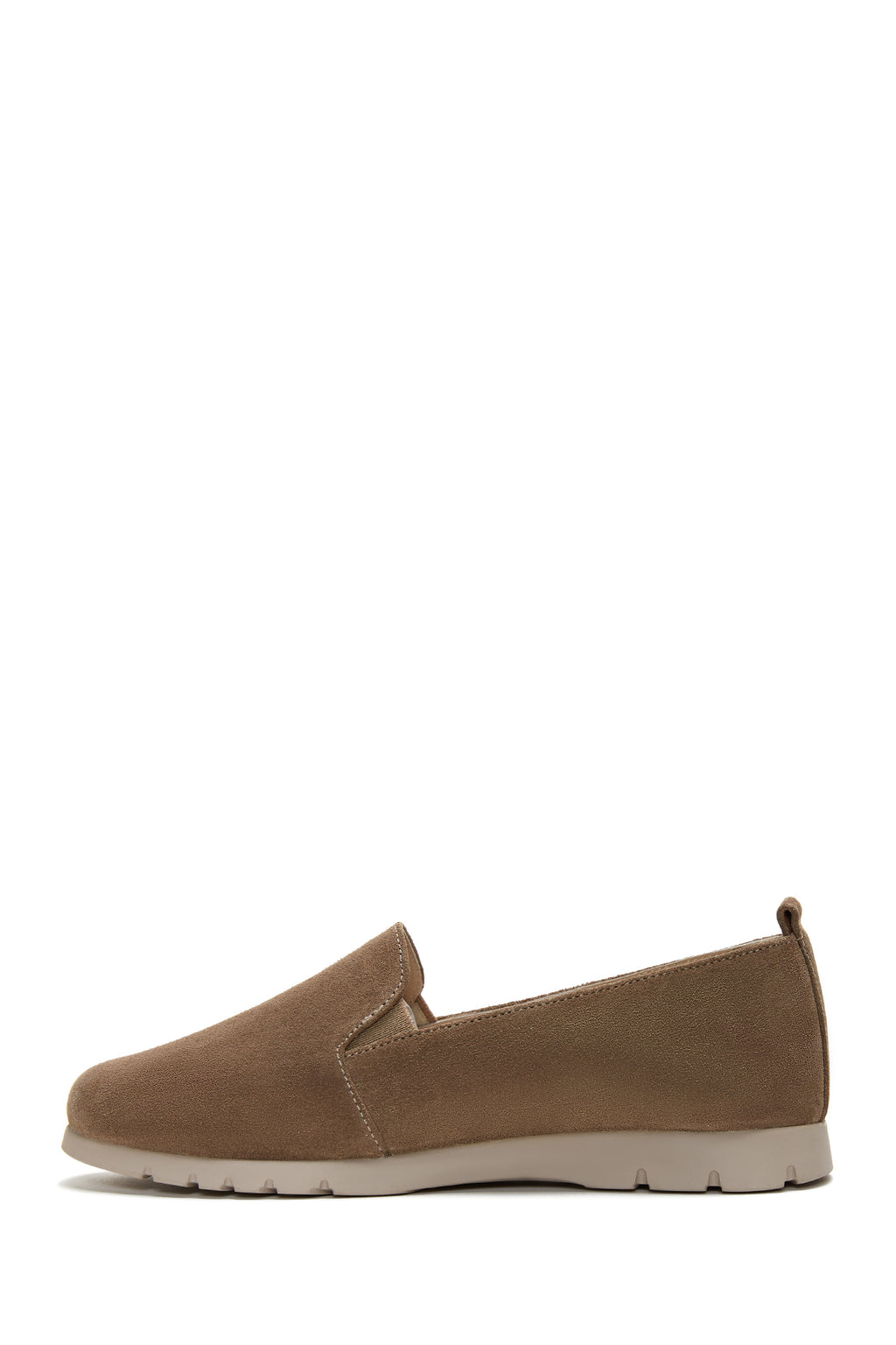 Kadın Vizon Süet Deri Comfort Loafer