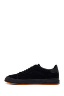 Erkek Siyah Bağcıklı Nubuk Deri Sneaker | Derimod Erkek Siyah Bağcıklı Nubuk Deri Sneaker | Derimod