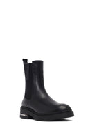 Women's Black Leather Chelsea Boot | Derimod Women's Black Leather Chelsea Boot | Derimod