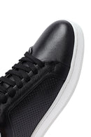 Men's Black Lace-up Leather Sneaker | Derimod Men's Black Lace-up Leather Sneaker | Derimod