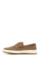Men's Mink Lace-Up Suede Leather Casual Shoes | Derimod Men's Mink Lace-Up Suede Leather Casual Shoes | Derimod
