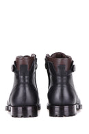 Soft Leather Zippered Men's Boots | Derimod Soft Leather Zippered Men's Boots | Derimod