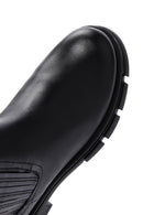 Women's Black Zippered Leather Boots | Derimod Women's Black Zippered Leather Boots | Derimod