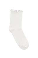 Women's White Cotton Socks | Derimod Women's White Cotton Socks | Derimod