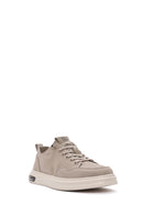Erkek Bej Bağcıklı Desenli Kumaş Sneaker | Derimod Erkek Bej Bağcıklı Desenli Kumaş Sneaker | Derimod