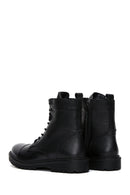 Men's Black Leather Zippered Boots | Derimod Men's Black Leather Zippered Boots | Derimod