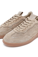 Kadın Taba Bağcıklı Süet Deri Sneaker | Derimod Kadın Taba Bağcıklı Süet Deri Sneaker | Derimod