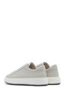 Men's White Thick Sole Lace Up Leather Sneaker | Derimod Men's White Thick Sole Lace Up Leather Sneaker | Derimod