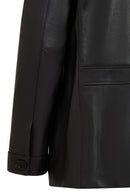 Kane Men's Black Buttoned Blazer Leather Jacket | Derimod Kane Men's Black Buttoned Blazer Leather Jacket | Derimod
