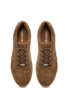 Men's Tan Lace-Up Suede Leather Sneaker | Derimod Men's Tan Lace-Up Suede Leather Sneaker | Derimod