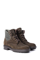 Men's Green Leather Boots | Derimod Men's Green Leather Boots | Derimod