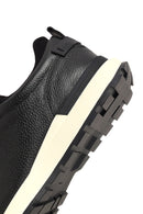 Men's Black Thick Sole Leather Casual Sneaker | Derimod Men's Black Thick Sole Leather Casual Sneaker | Derimod