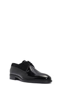 Men's Black Laced Patent Leather Classic Shoes | Derimod Men's Black Laced Patent Leather Classic Shoes | Derimod