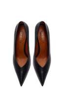Woman Black Heeled Leather Stiletto | Derimod Woman Black Heeled Leather Stiletto | Derimod