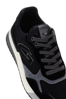 Alberto Guardiani Erkek Siyah Gri Winner Kalın Tabanlı Deri Sneaker | Derimod Alberto Guardiani Erkek Siyah Gri Winner Kalın Tabanlı Deri Sneaker | Derimod
