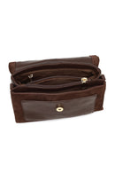 Woman Brown Long-Strap Suede Crossbody Bag | Derimod Woman Brown Long-Strap Suede Crossbody Bag | Derimod