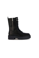 Geox Women's Black Spherica Zippered Leather Boots | Derimod Geox Women's Black Spherica Zippered Leather Boots | Derimod