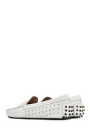Women's White Leather Loafer | Derimod Women's White Leather Loafer | Derimod