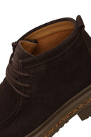 Male Brown Lace-up Thick-Soled Suede Casual Boots | Derimod Male Brown Lace-up Thick-Soled Suede Casual Boots | Derimod
