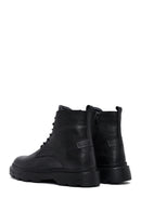 Male Black Zip Closure Thick-Soled Leather Boots | Derimod Male Black Zip Closure Thick-Soled Leather Boots | Derimod