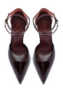 Women's Burgundy Patent Leather Platform High Heel Shoes | Derimod Women's Burgundy Patent Leather Platform High Heel Shoes | Derimod