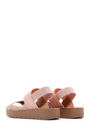 Women's Beige Ankle Elastic Sandals | Derimod Women's Beige Ankle Elastic Sandals | Derimod