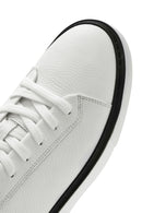 Erkek Beyaz Bağcıklı Deri Sneaker | Derimod Erkek Beyaz Bağcıklı Deri Sneaker | Derimod