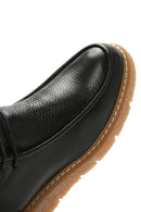 Women's Black Thick Sole Lace Up Leather Boots | Derimod Women's Black Thick Sole Lace Up Leather Boots | Derimod