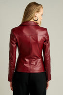 Rina Women's Leather Jacket | Derimod Rina Women's Leather Jacket | Derimod