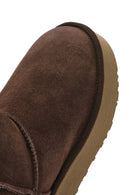 Women's Brown Thick Sole Suede Leather Boots | Derimod Women's Brown Thick Sole Suede Leather Boots | Derimod