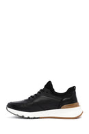 Men's Black Lace-Up Leather Casual Sneaker | Derimod Men's Black Lace-Up Leather Casual Sneaker | Derimod