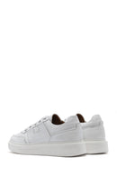 Men's White Lace-up Leather Sneaker | Derimod Men's White Lace-up Leather Sneaker | Derimod