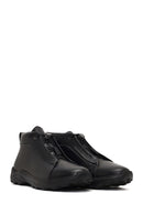 Men's Black Lace-Up Thick-Soled Leather Casual Boot | Derimod Men's Black Lace-Up Thick-Soled Leather Casual Boot | Derimod